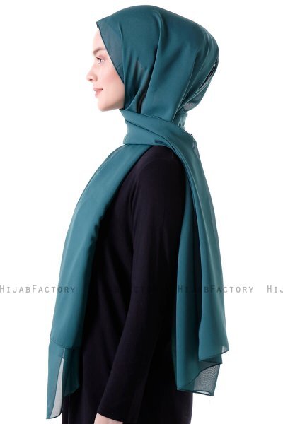 Hadise - Dark Green Chiffon Hijab
