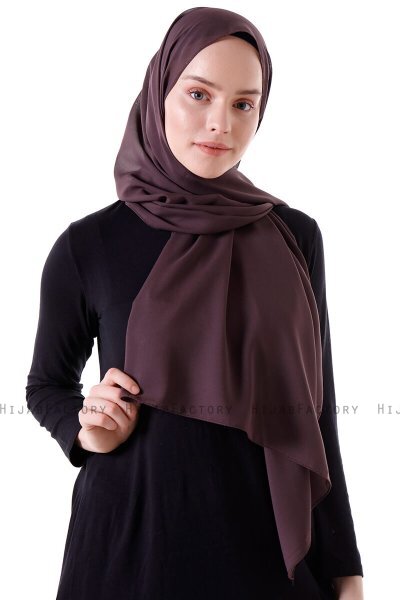 Hadise - Dark Brown Chiffon Hijab