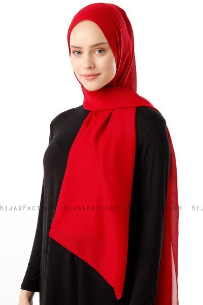 Hadise - Red Chiffon Hijab
