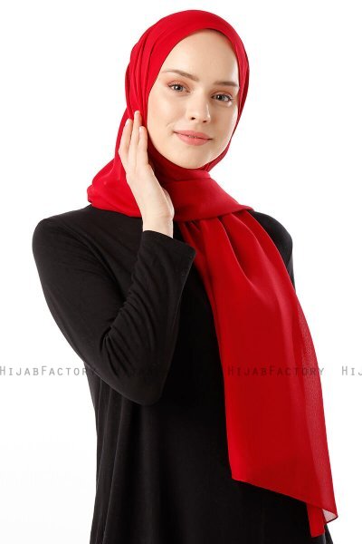 Hadise - Red Chiffon Hijab