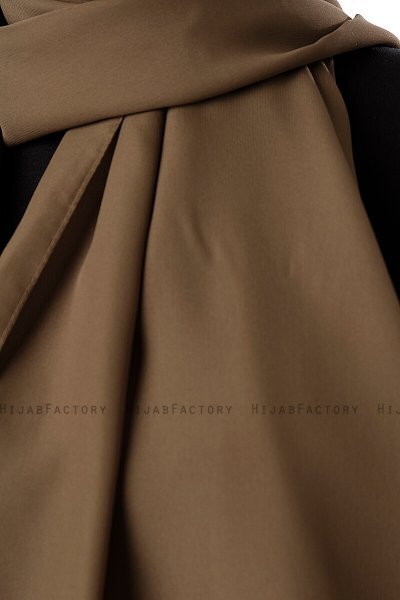 Hadise - Dark Khaki Chiffon Hijab