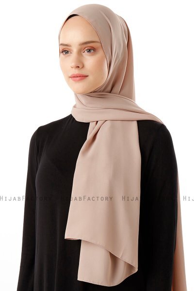 Hadise - Dark Beige Chiffon Hijab