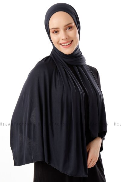 Neylan - Dark Navy Blue Basic Jersey Hijab