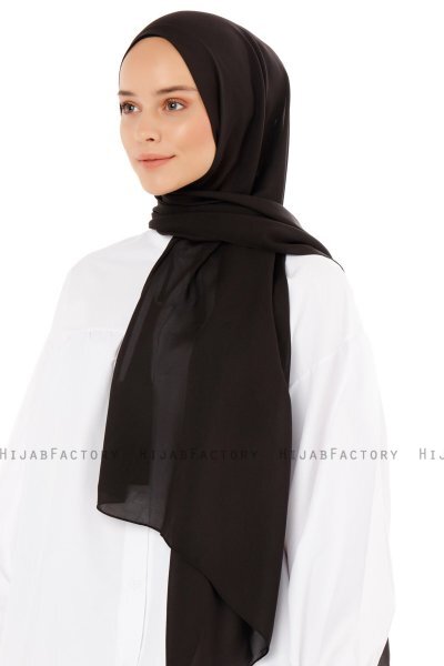 Esra - Black Chiffon Hijab