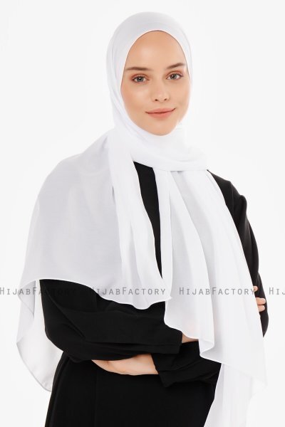 Esra - White Chiffon Hijab
