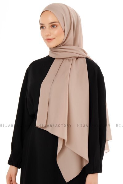 Esra - Light Taupe Chiffon Hijab
