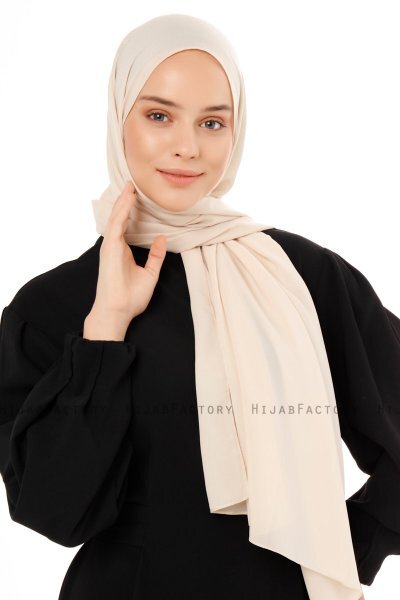 Esra - Beige Chiffon Hijab