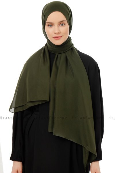 Esra - Khaki Chiffon Hijab