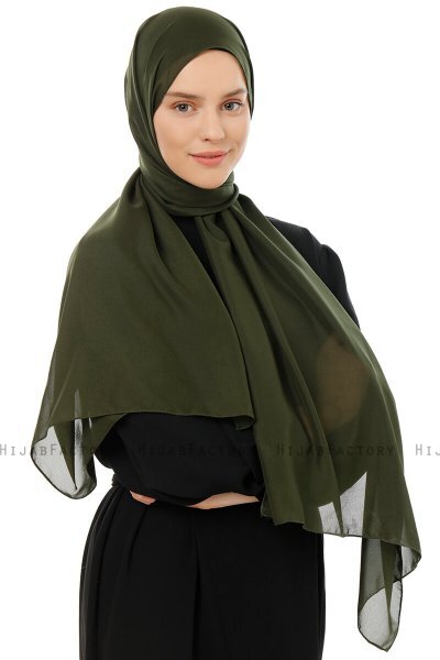 Esra - Khaki Chiffon Hijab
