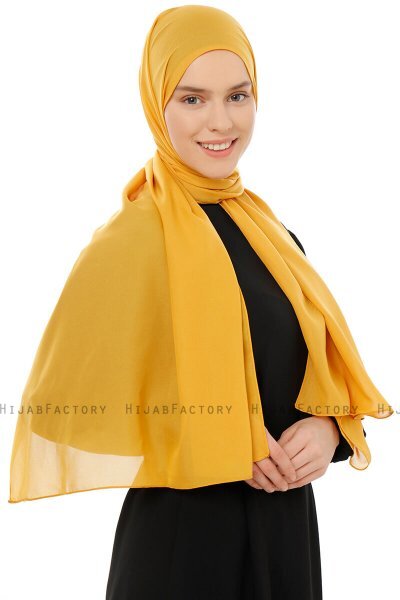 Esra - Mustard Chiffon Hijab