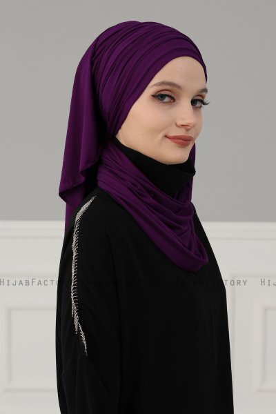 Amy - Purple Cotton Turban - Ayse Turban