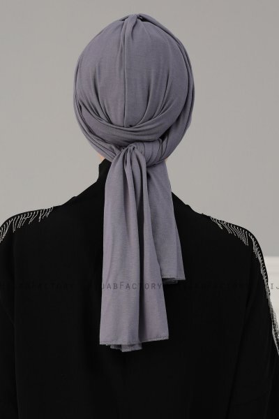 Amy - Grey Cotton Turban - Ayse Turban