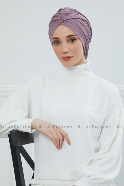Amy - Lilac Cotton Turban