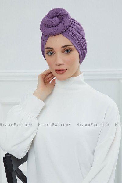 Amy - Violet Cotton Turban