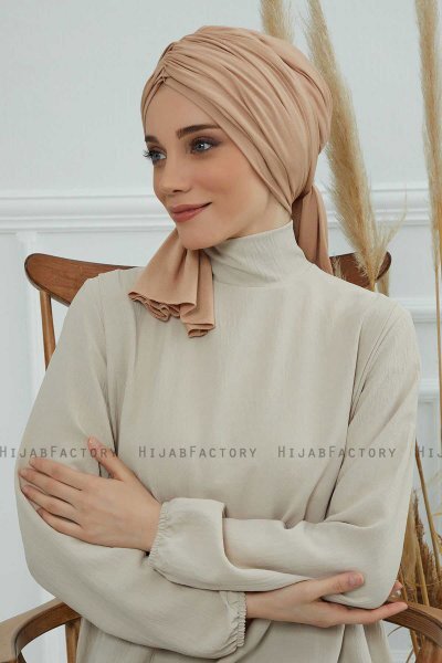 Amy - Sand Cotton Turban