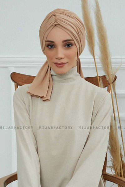 Amy - Sand Cotton Turban