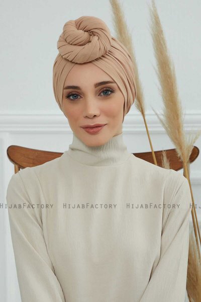 Amy - Sand Cotton Turban