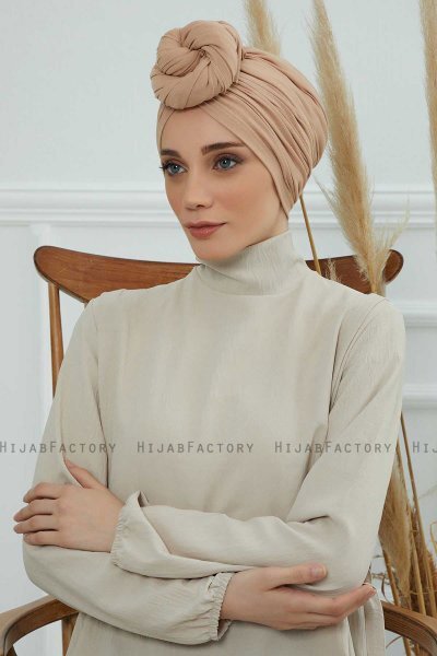 Amy - Sand Cotton Turban
