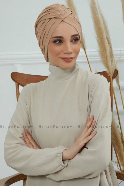 Amy - Sand Cotton Turban