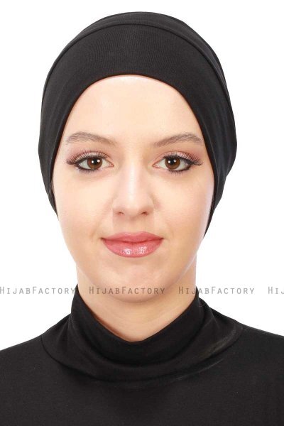 Stella - Black Cotton Turban