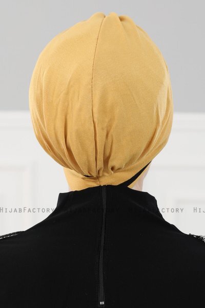 Elsa - Mustard & Black Cotton Turban