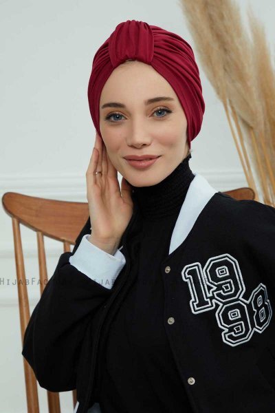 Laura - Bordeaux Cotton Turban