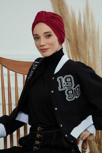 Laura - Bordeaux Cotton Turban