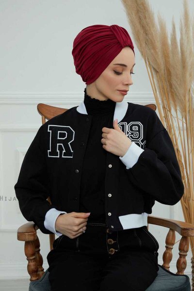 Laura - Bordeaux Cotton Turban