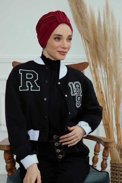 Laura - Bordeaux Cotton Turban