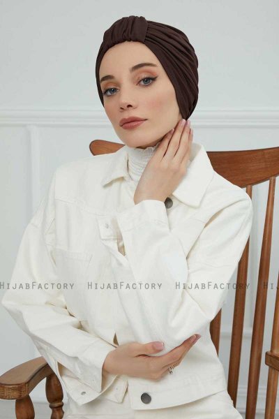 Laura - Brown Cotton Turban