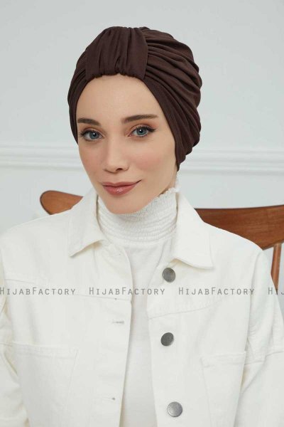Laura - Brown Cotton Turban