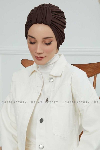 Laura - Brown Cotton Turban