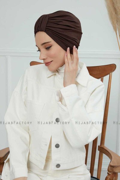 Laura - Brown Cotton Turban