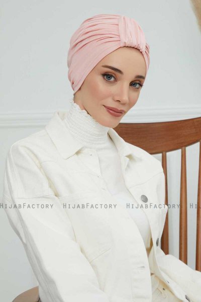 Laura - Dusty Pink Cotton Turban