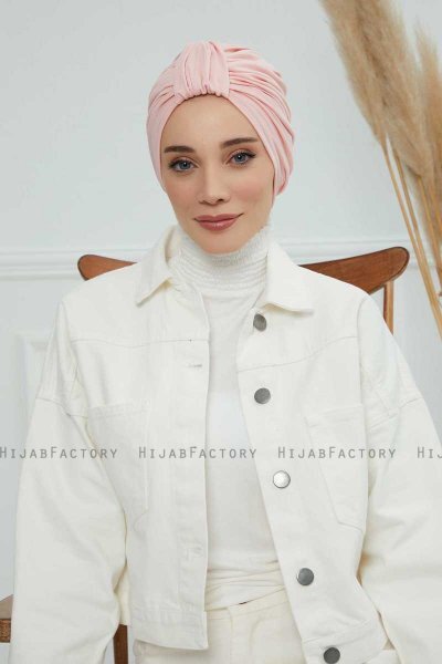Laura - Dusty Pink Cotton Turban