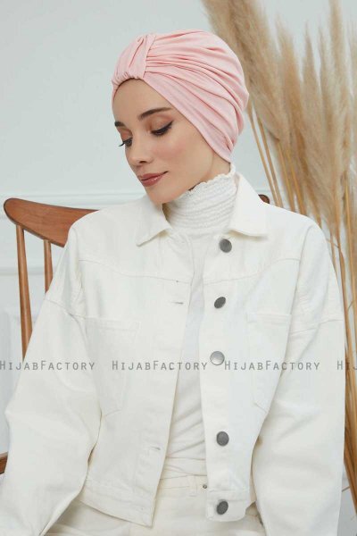 Laura - Dusty Pink Cotton Turban