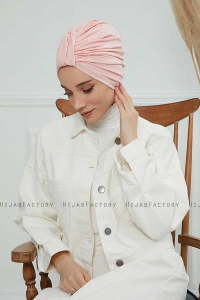 Laura - Dusty Pink Cotton Turban
