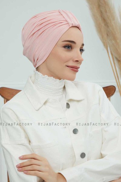 Laura - Dusty Pink Cotton Turban