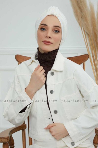 Laura - Creme Cotton Turban