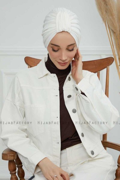 Laura - Creme Cotton Turban