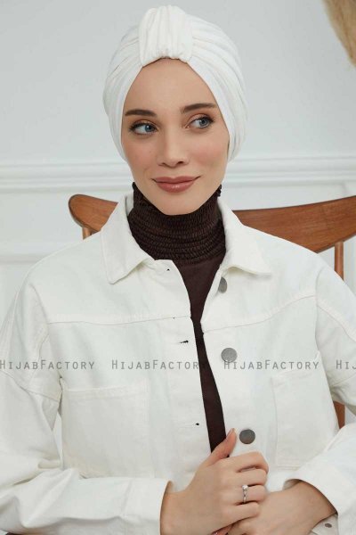 Laura - Creme Cotton Turban
