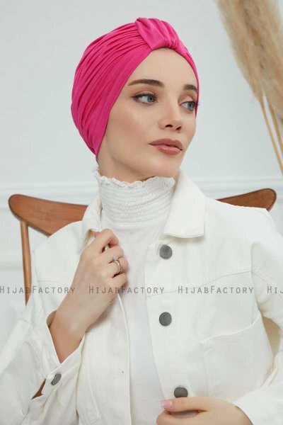 Laura - Fuchsia Cotton Turban