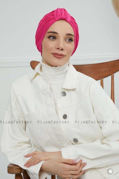 Laura - Fuchsia Cotton Turban