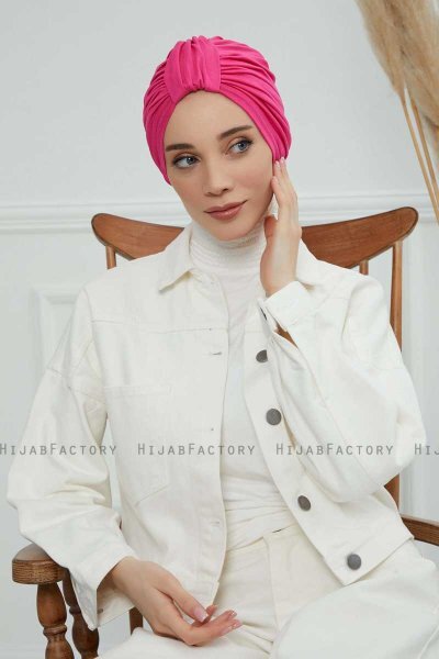 Laura - Fuchsia Cotton Turban