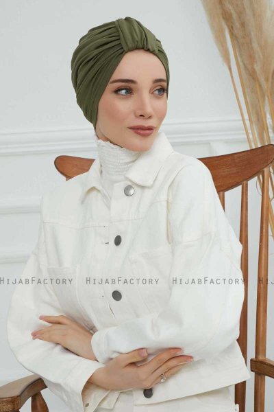 Laura - Khaki Cotton Turban