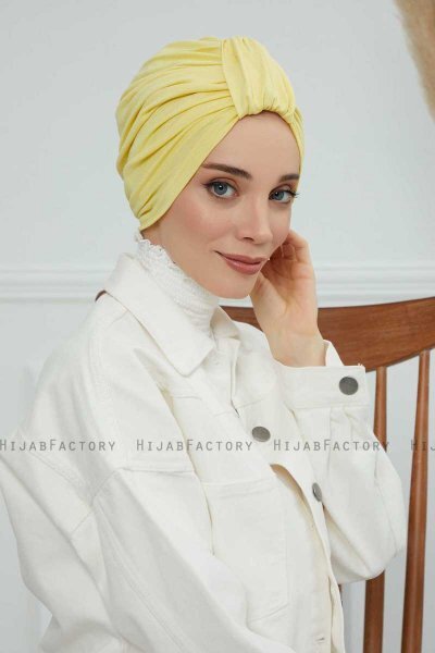 Laura - Yellow Cotton Turban