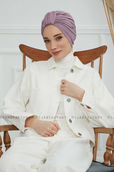 Laura - Lilac Cotton Turban