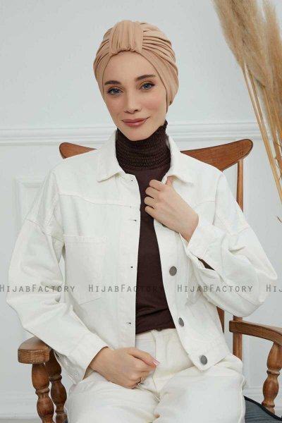 Laura - Sand Cotton Turban