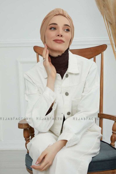 Laura - Sand Cotton Turban