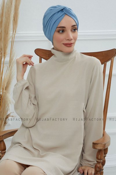 Astrid - Sky Blue Cotton Turban